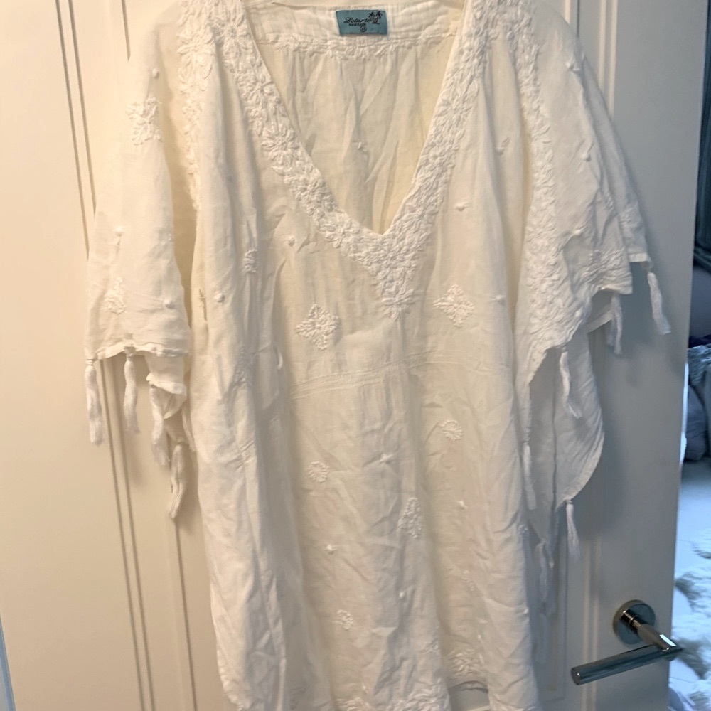 Letarte White Cotton Cover Up
